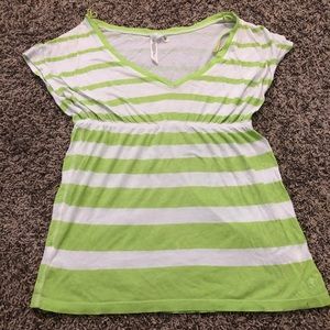 Green striped aeropostal coverup/top.
